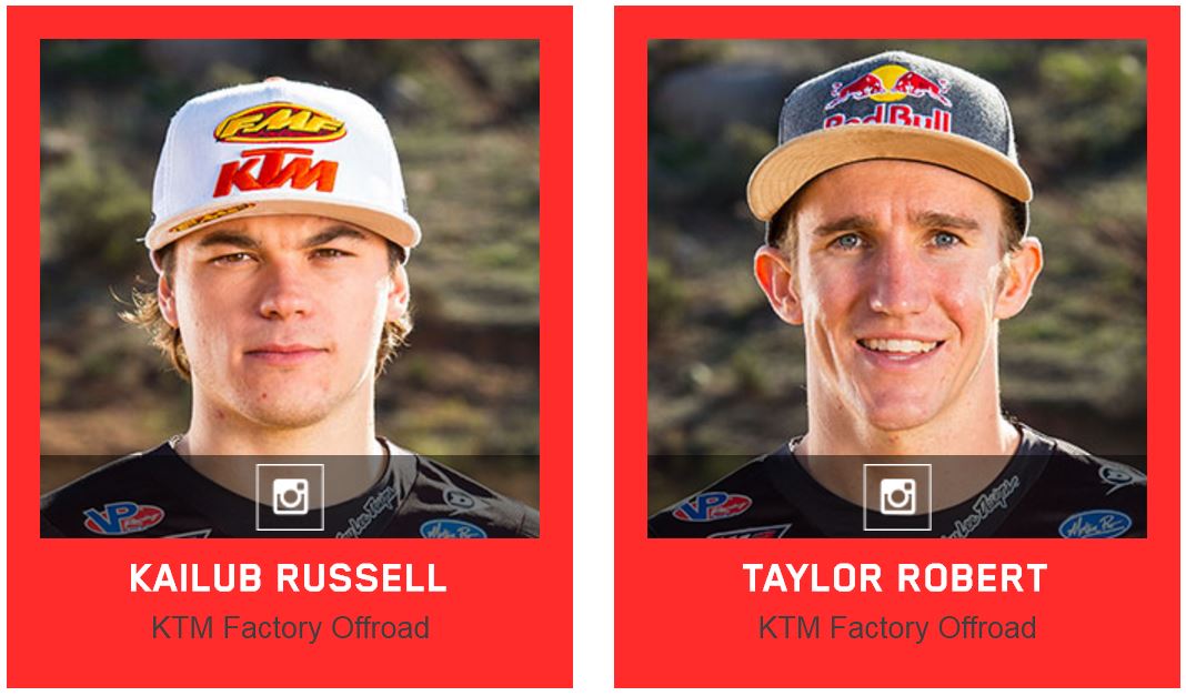 Troy Lee Designs TLD Pro MotoX Athletes - OffRoad - Dirt MX - Supercross - Team KTM Factory KTM Pro MX Off Road Riders Team