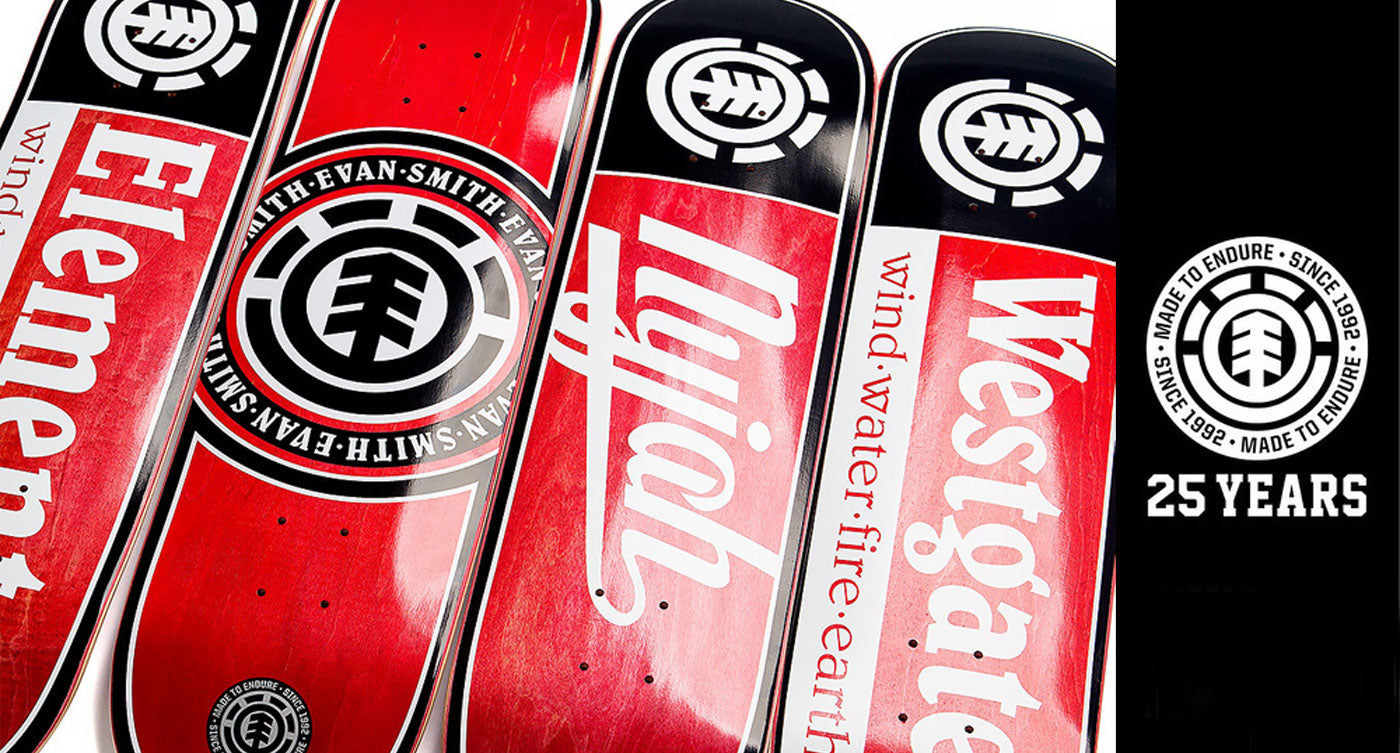 Introducing the Element 25 Year Anniversary Skateboard Deck Collection