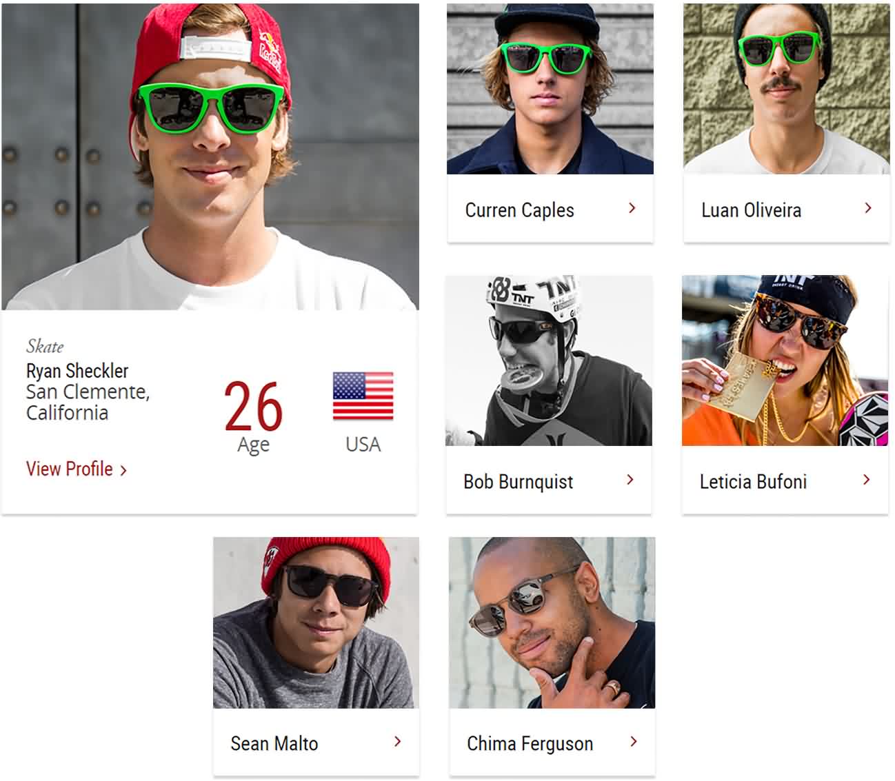 Oakley Skate 2016 Sports Athletes & Ambassadors