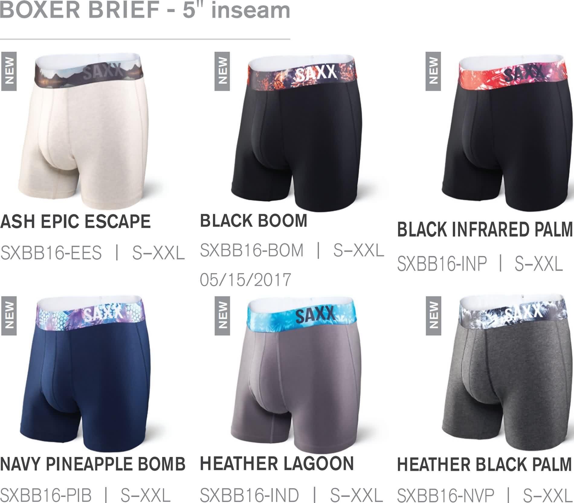 SAXX Spring 2017 Mens Everyday Cotton Comfort Underwear Collection