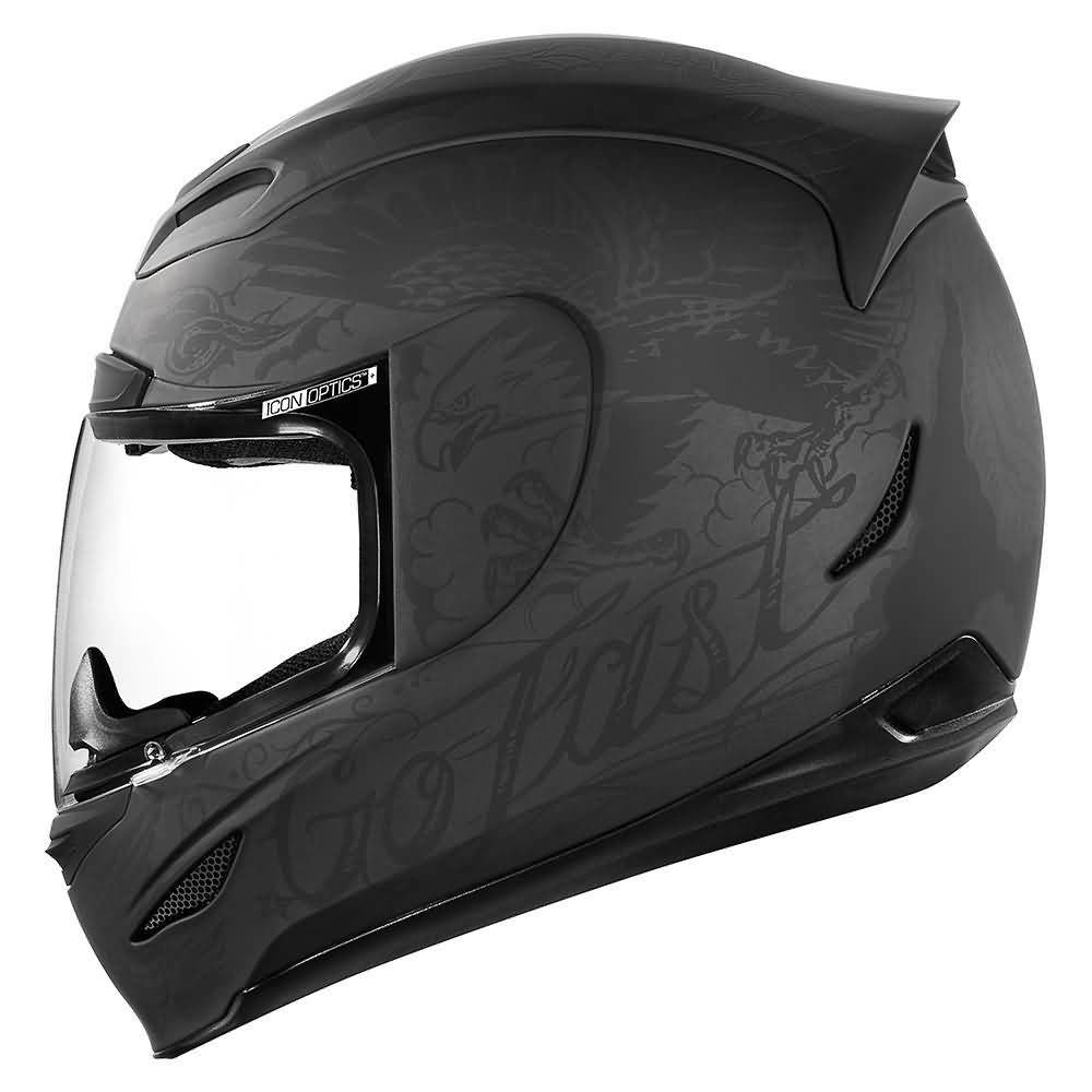 Icon Motosports All-Out Airmada Scrawl Street Helmets