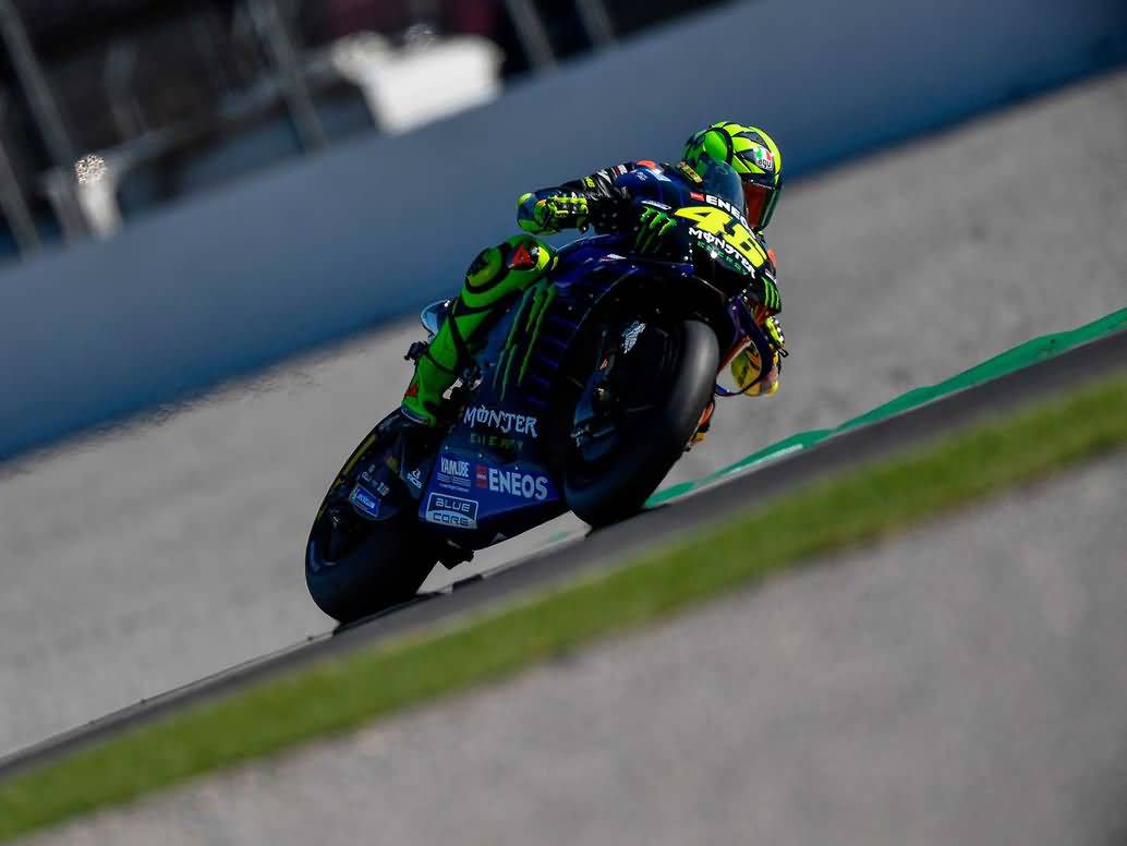 Turn laps at Misano with Valentino Rossi
