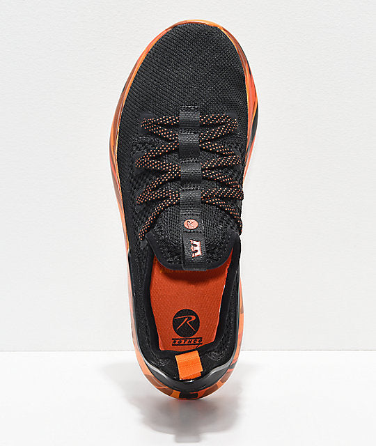 Supra x Rothco Factor Black & Savage Orange Camo Shoes