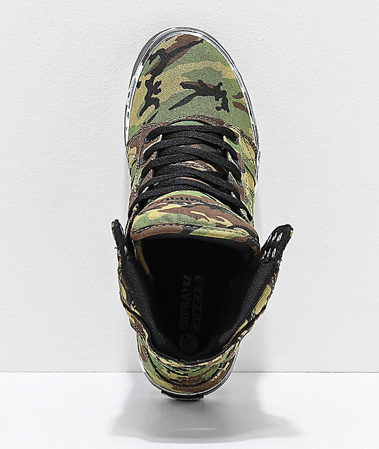 Supra x Rothco Skytop Green Camo Skate Shoes