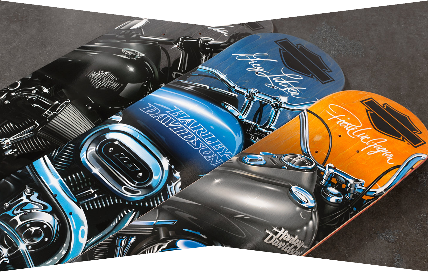 Darkstar 2017 X Harley Davidson Lutzka Dyna Pro Series Skateboard Deck 2094