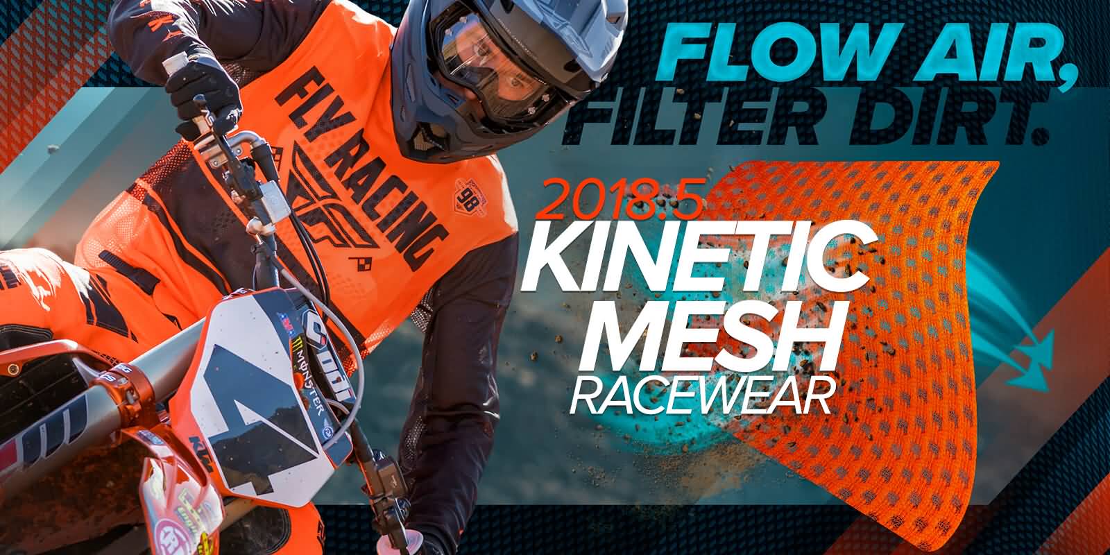 Fly Racing MX 2018.5 | Kinetic Mesh Motorcycle Racewear