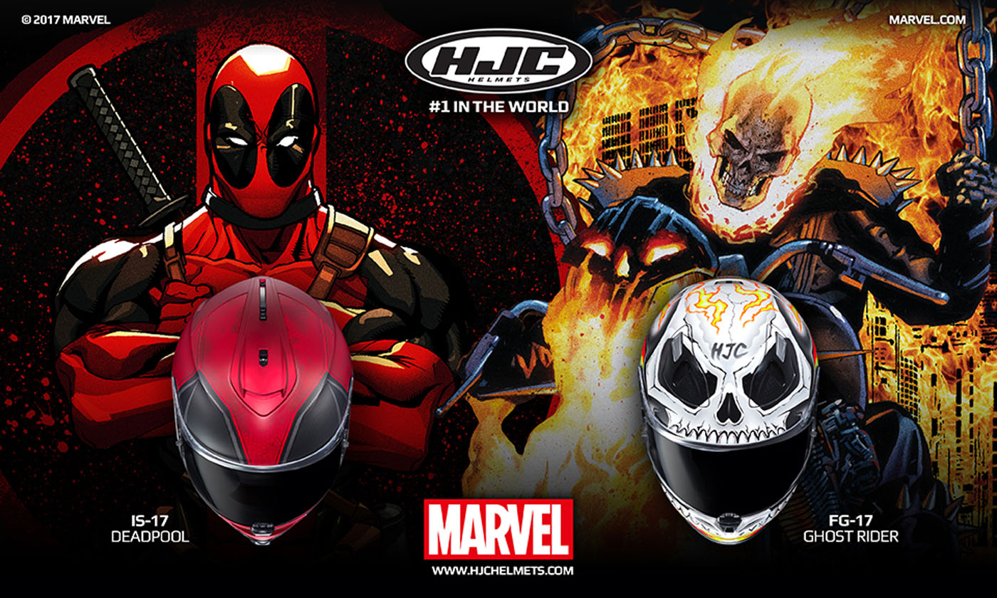 HJC Introduces the IS-17 Deadpool and FG-17 Ghost Rider Street Helmets