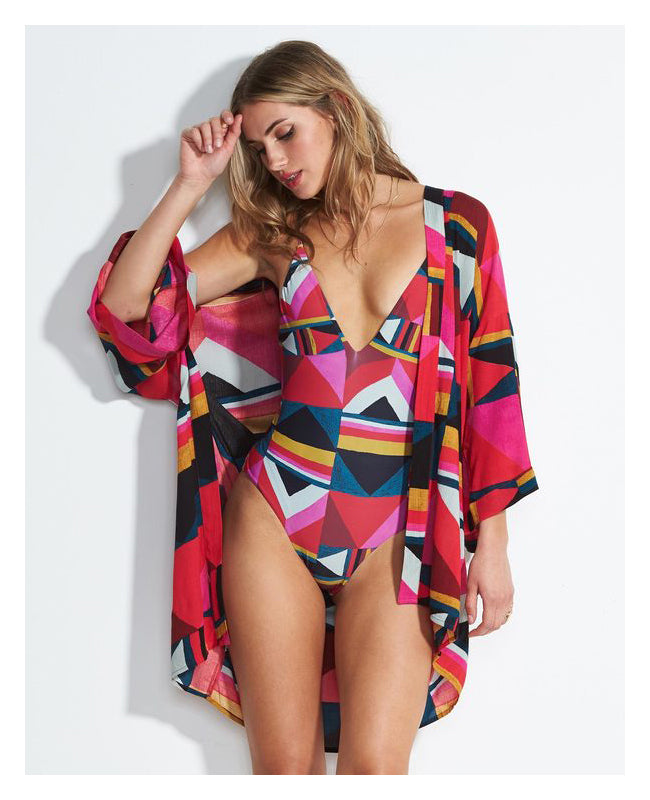 Precious Stone Printed Kimono