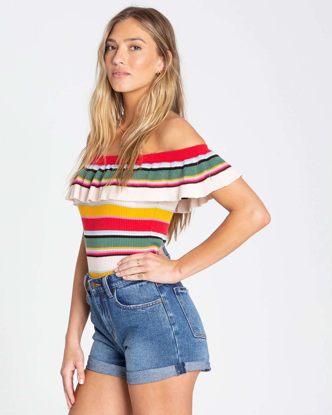 Take A Trip Off-The-Shoulder Knit Top