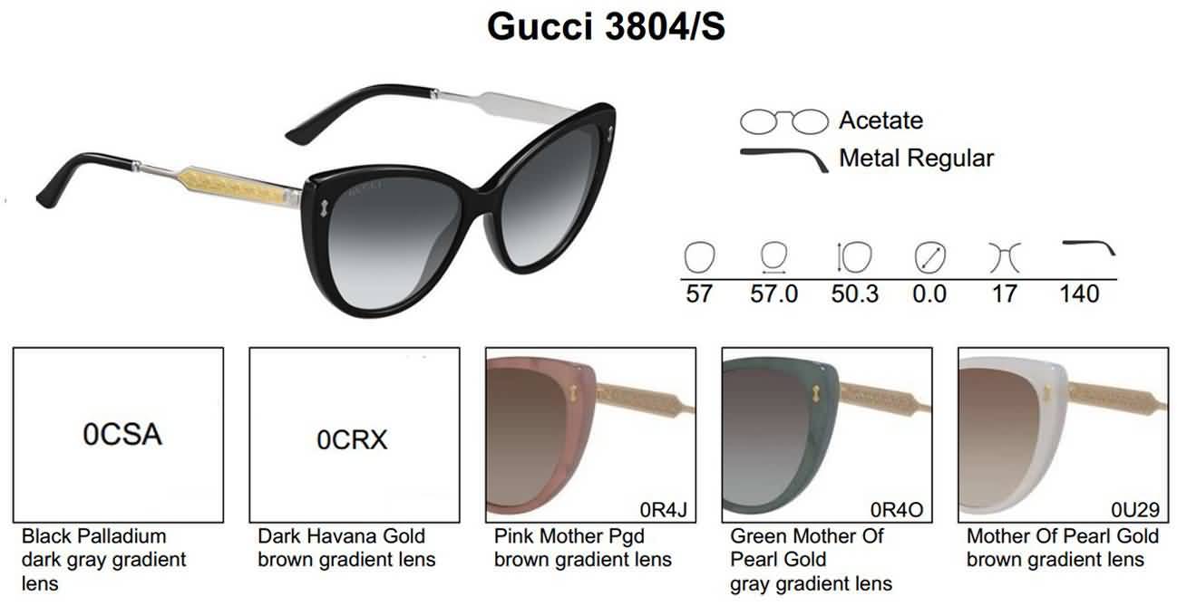 Gucci Eyewear Women's Cat Eye Fashion Sunglasses