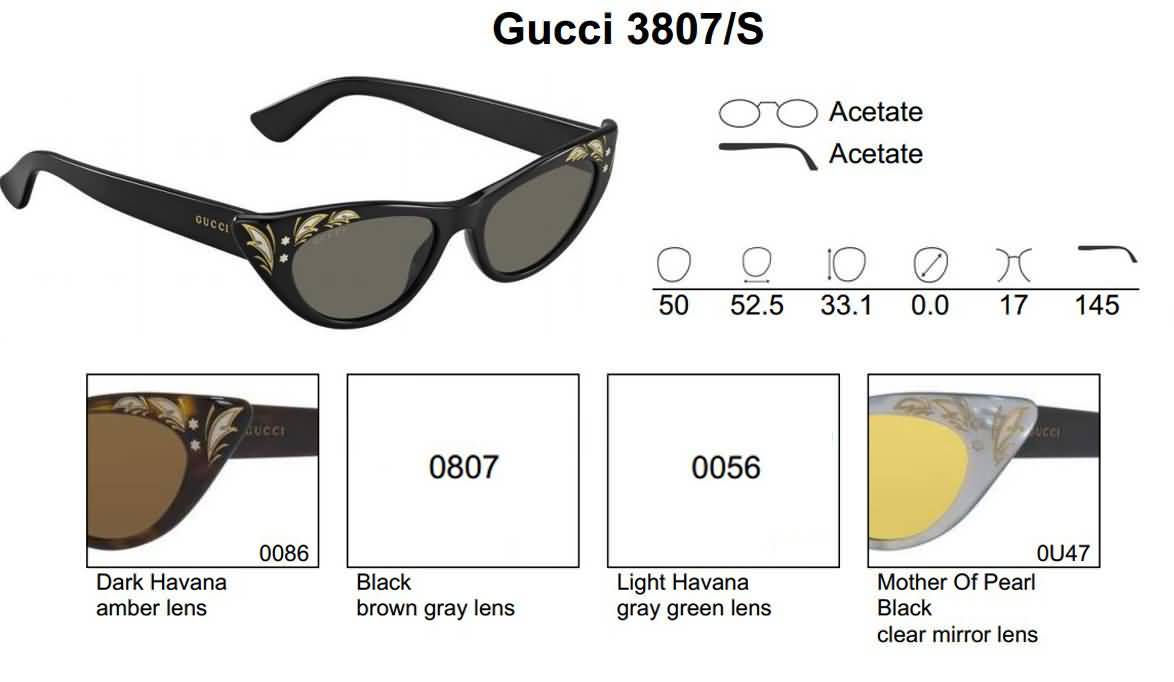 Gucci Eyewear Women's Cat Eye Fashion Sunglasses