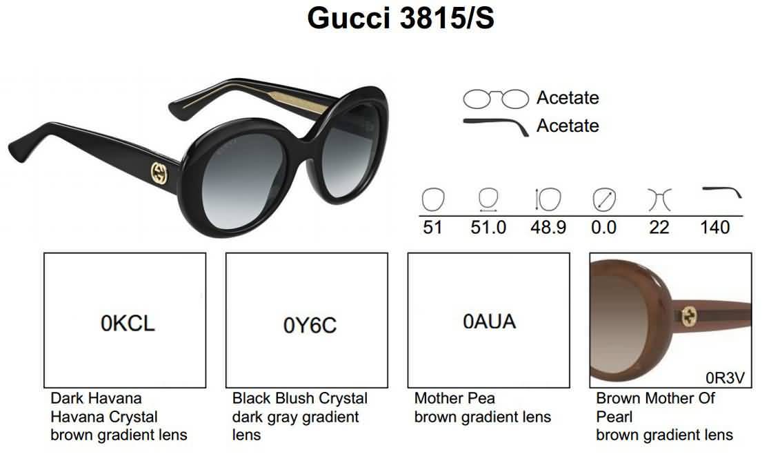 Gucci Eyewear Women's Round Fashion Sunglasses