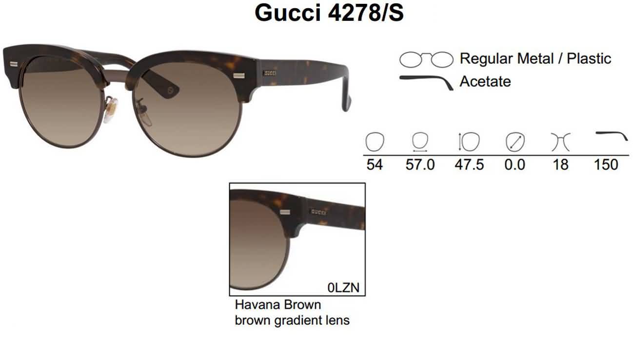 Gucci Eyewear Women's Round Fashion Sunglasses