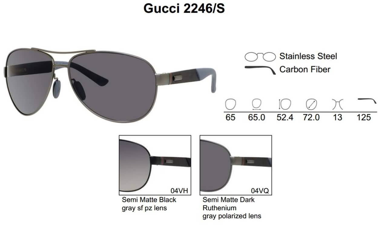 Gucci Eyewear Men's Aviator Fashion Sunglasses