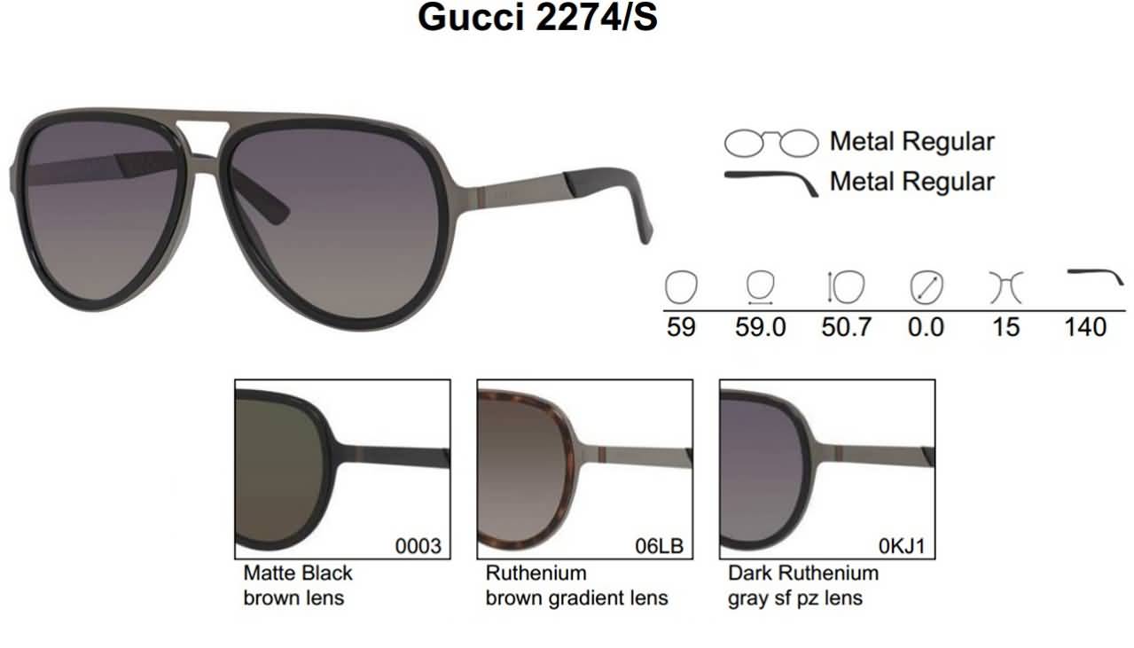 Gucci Eyewear Men's Aviator Fashion Sunglasses