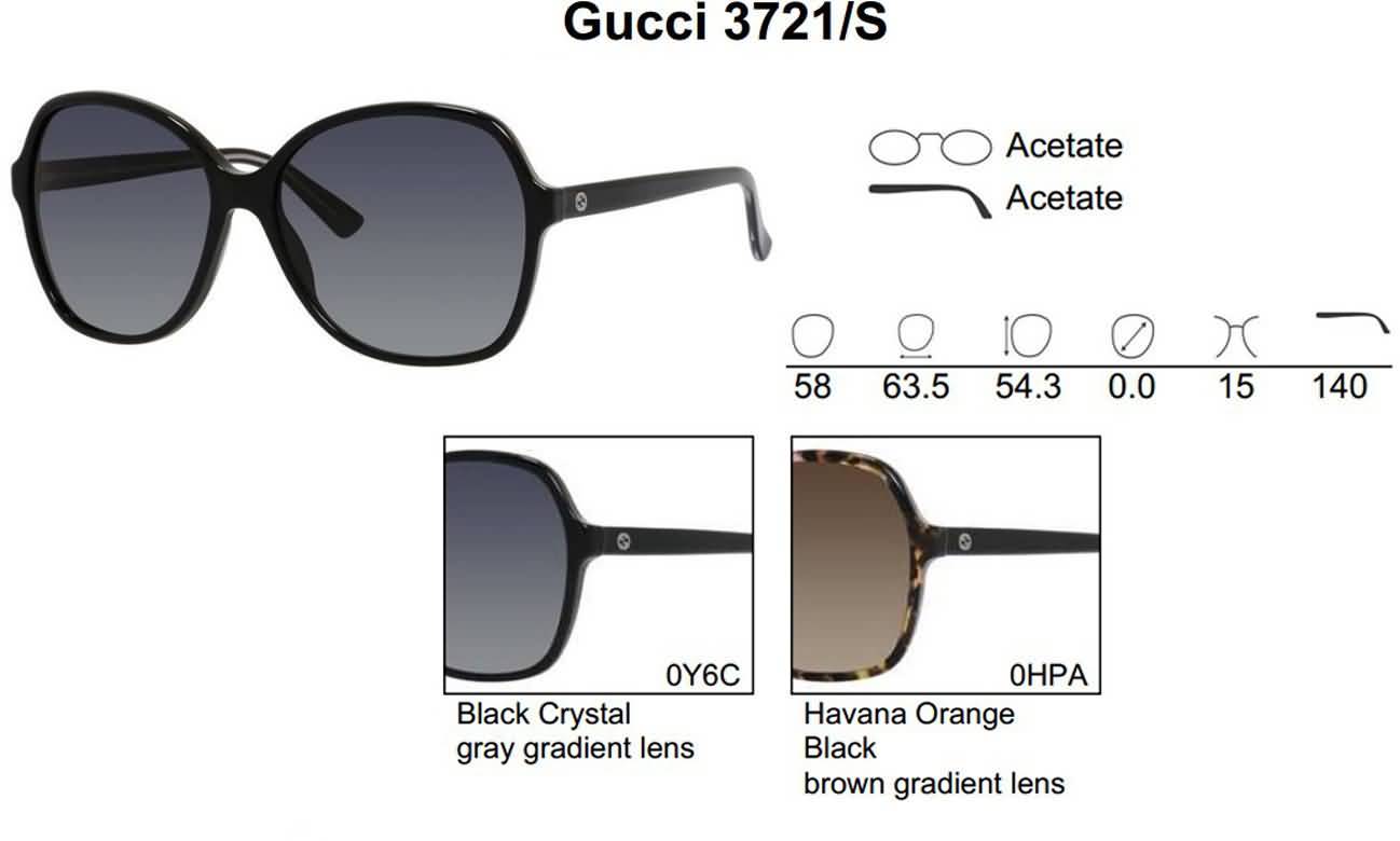Gucci Eyewear Women's Oversized Fashion Sunglasses