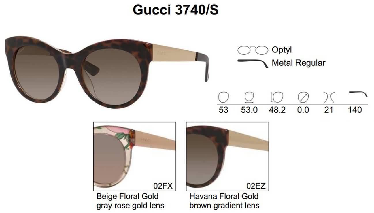 Gucci Eyewear Women's Cat Eye Fashion Sunglasses