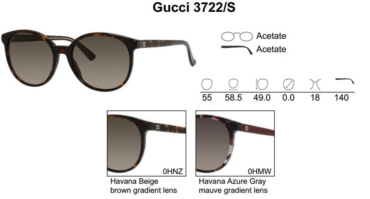 Gucci Eyewear Women's Round Fashion Sunglasses