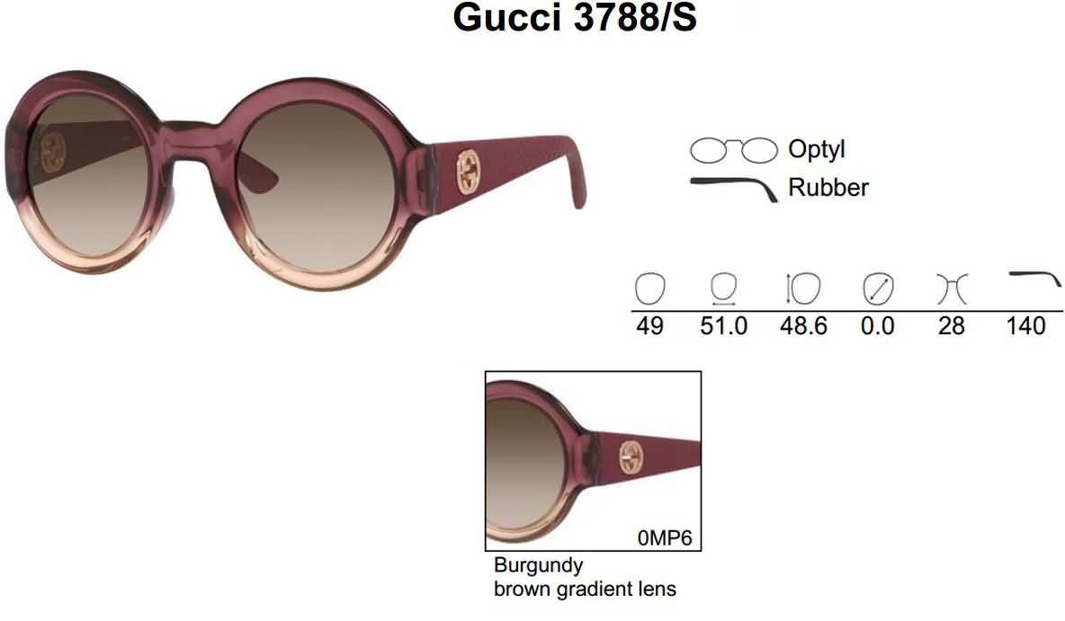 Gucci Eyewear Women's Round Fashion Sunglasses