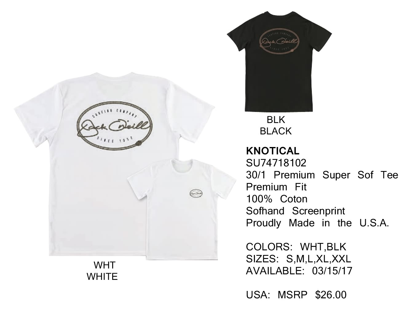 Jack O'Neill Summer 2017 Tees Shirts Collection