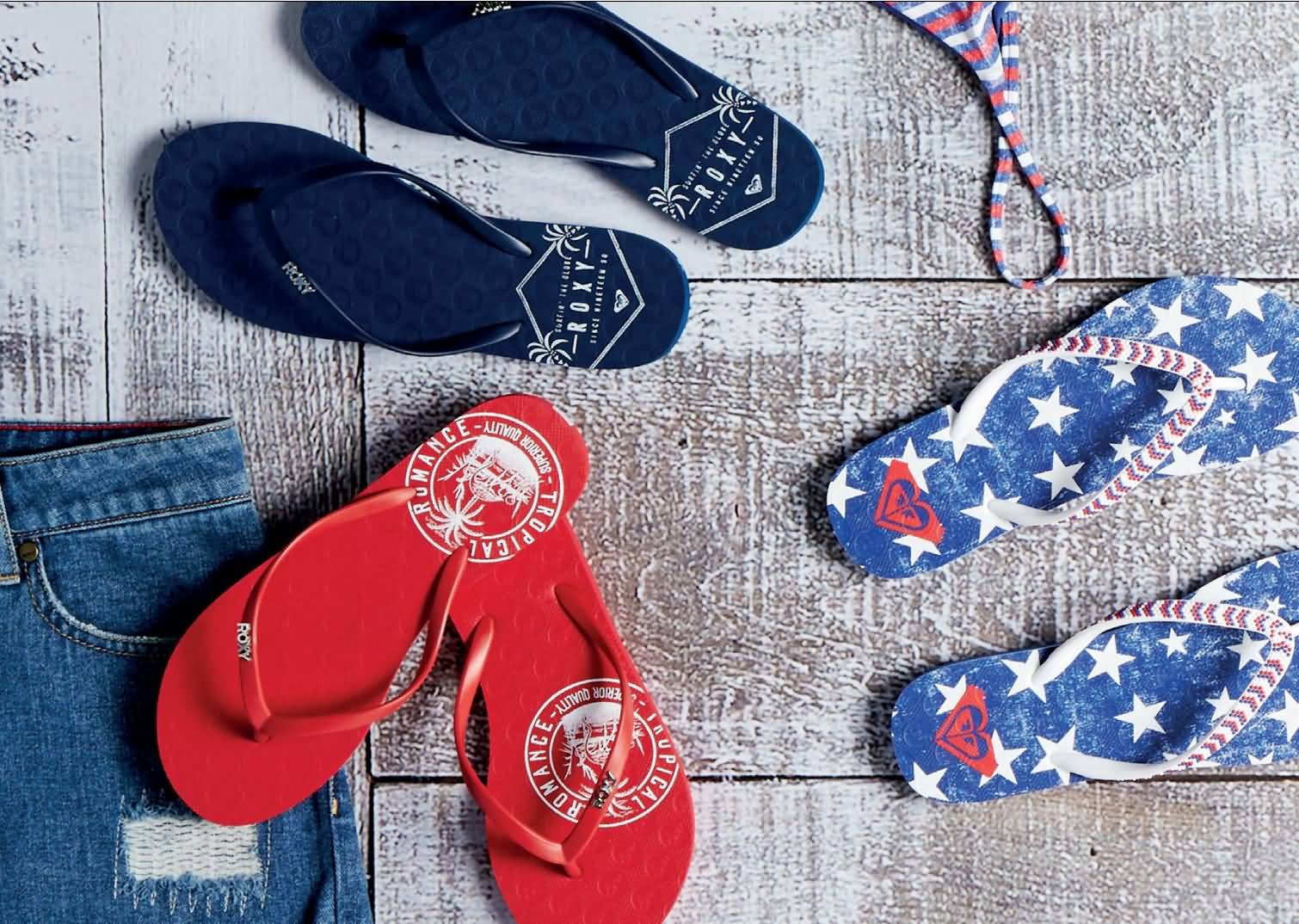 Roxy Summer 2017 Womens 4th of July Capsule Beach Sandals Footwear Collection