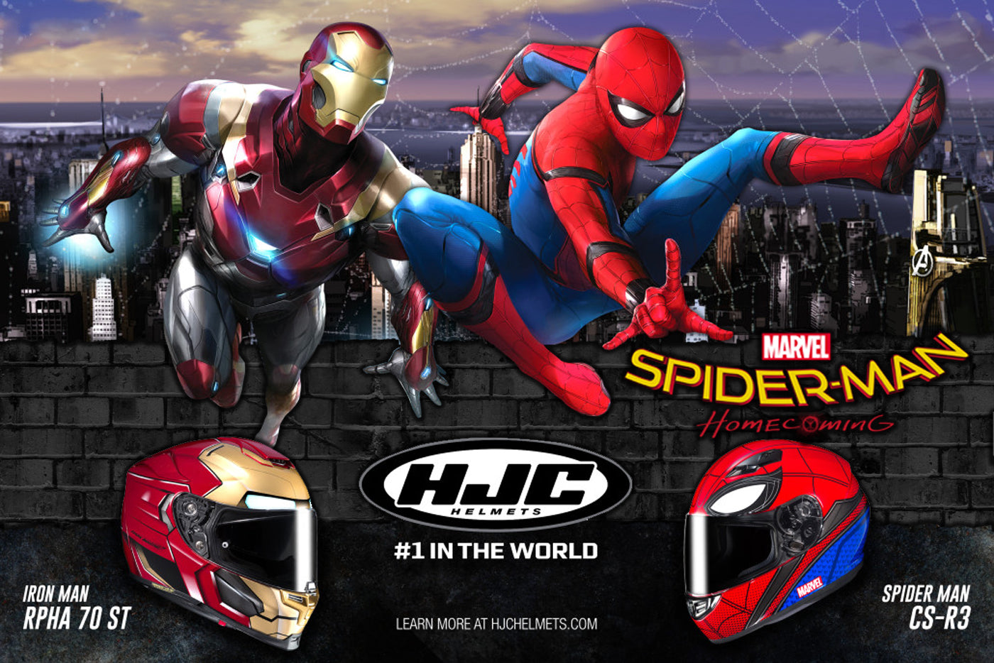 New HJC Marvel Super-heroes Street Helmets