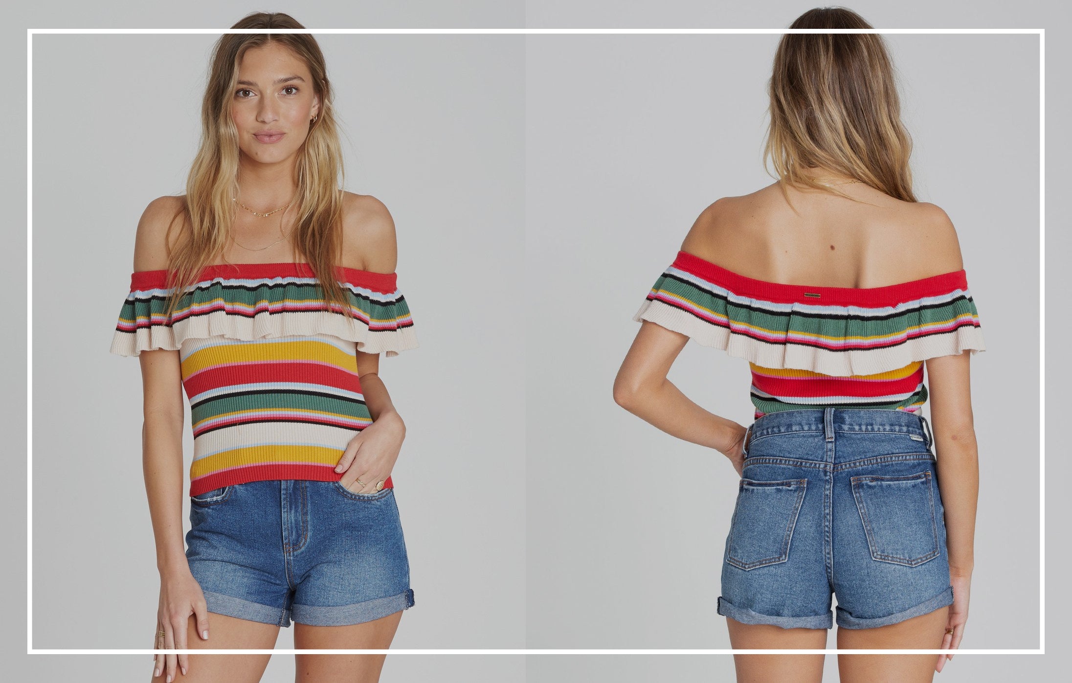 Take A Trip Off-The-Shoulder Knit Top