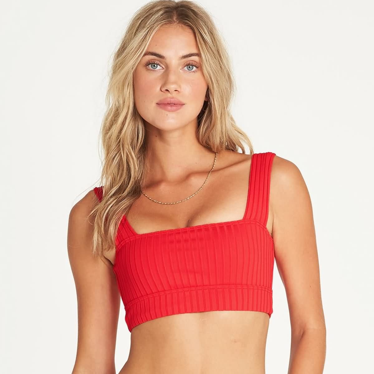 Sunny Rib Square Neck Bikini Top