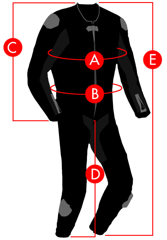 Joe Rocket Leather Race Suit Size Charts