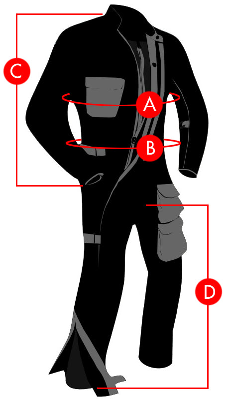 Joe Rocket Survivor Suit Size Charts