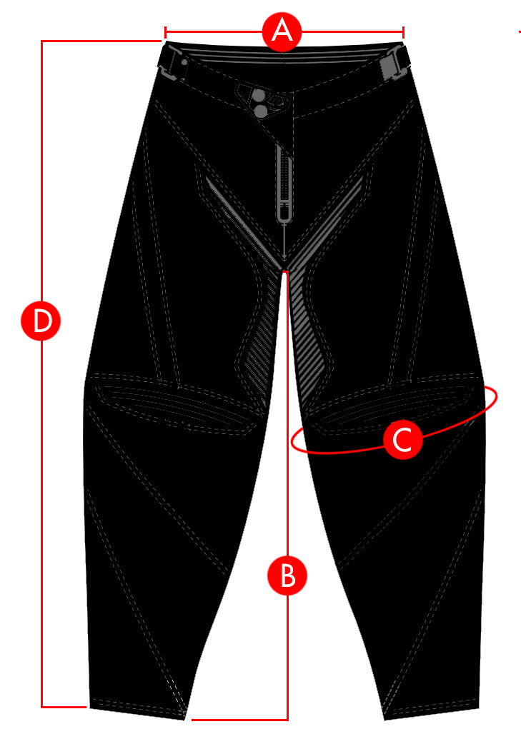 Troy Lee Designs Pants Size Chart