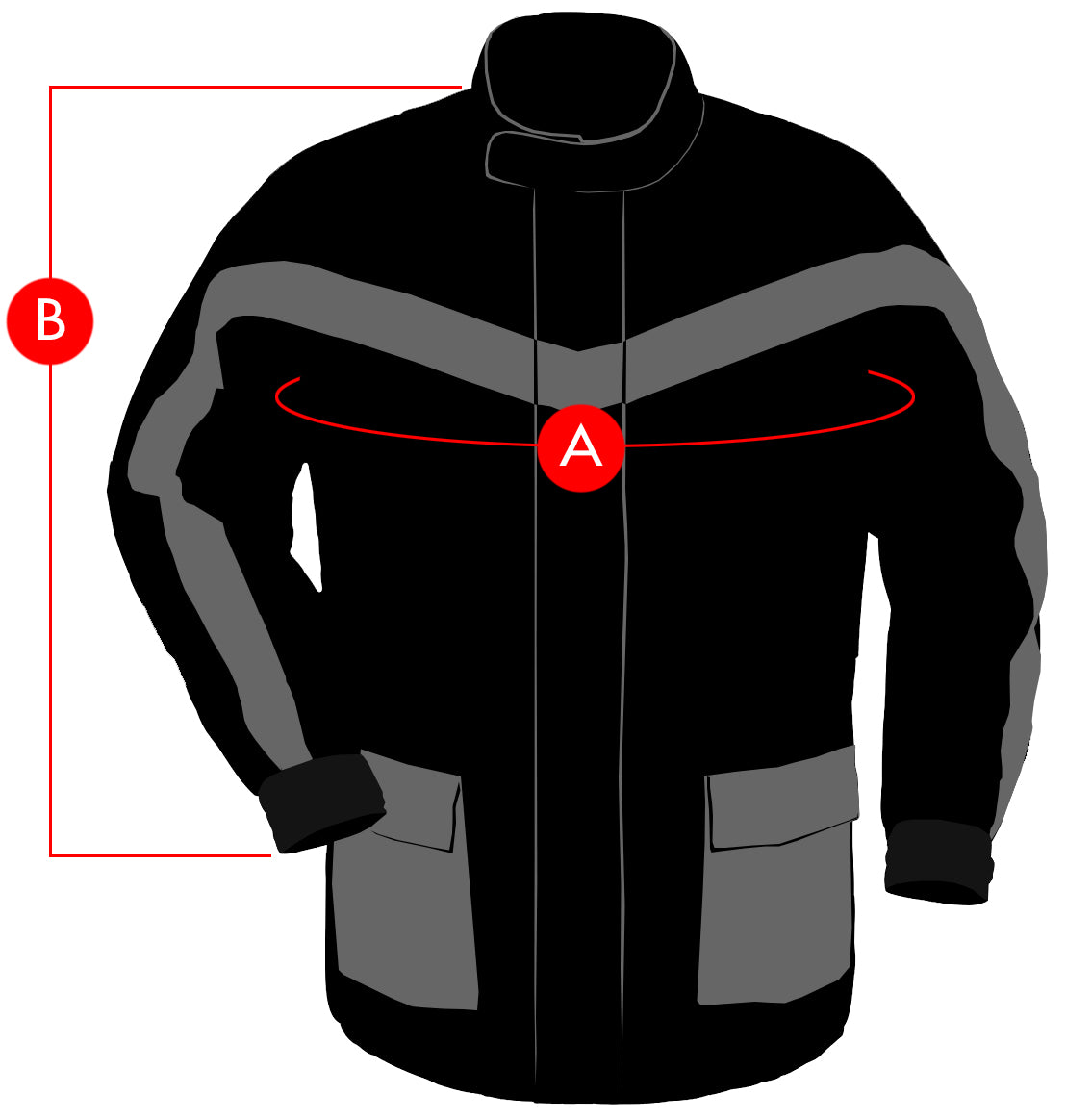 Tour Master Rain Suit Jackets Size Charts