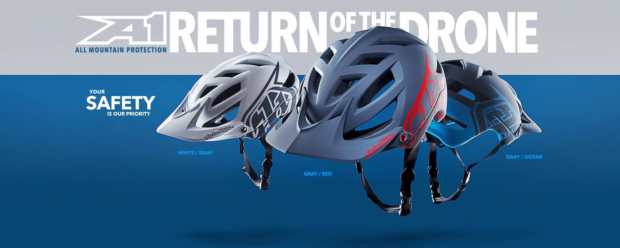 Troy Lee Designs A1 Drone | Cross Country Mountain Bike Helmets