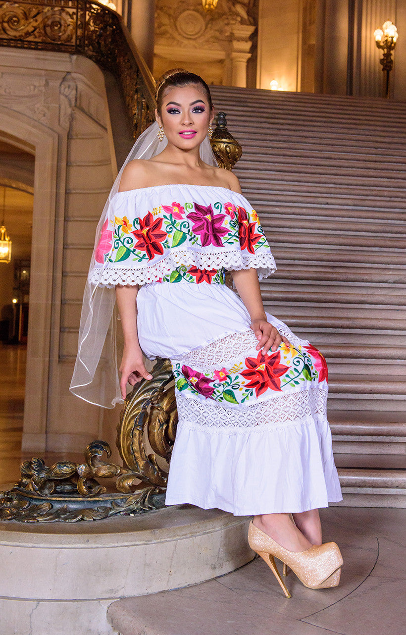 off the shoulder mexican dress