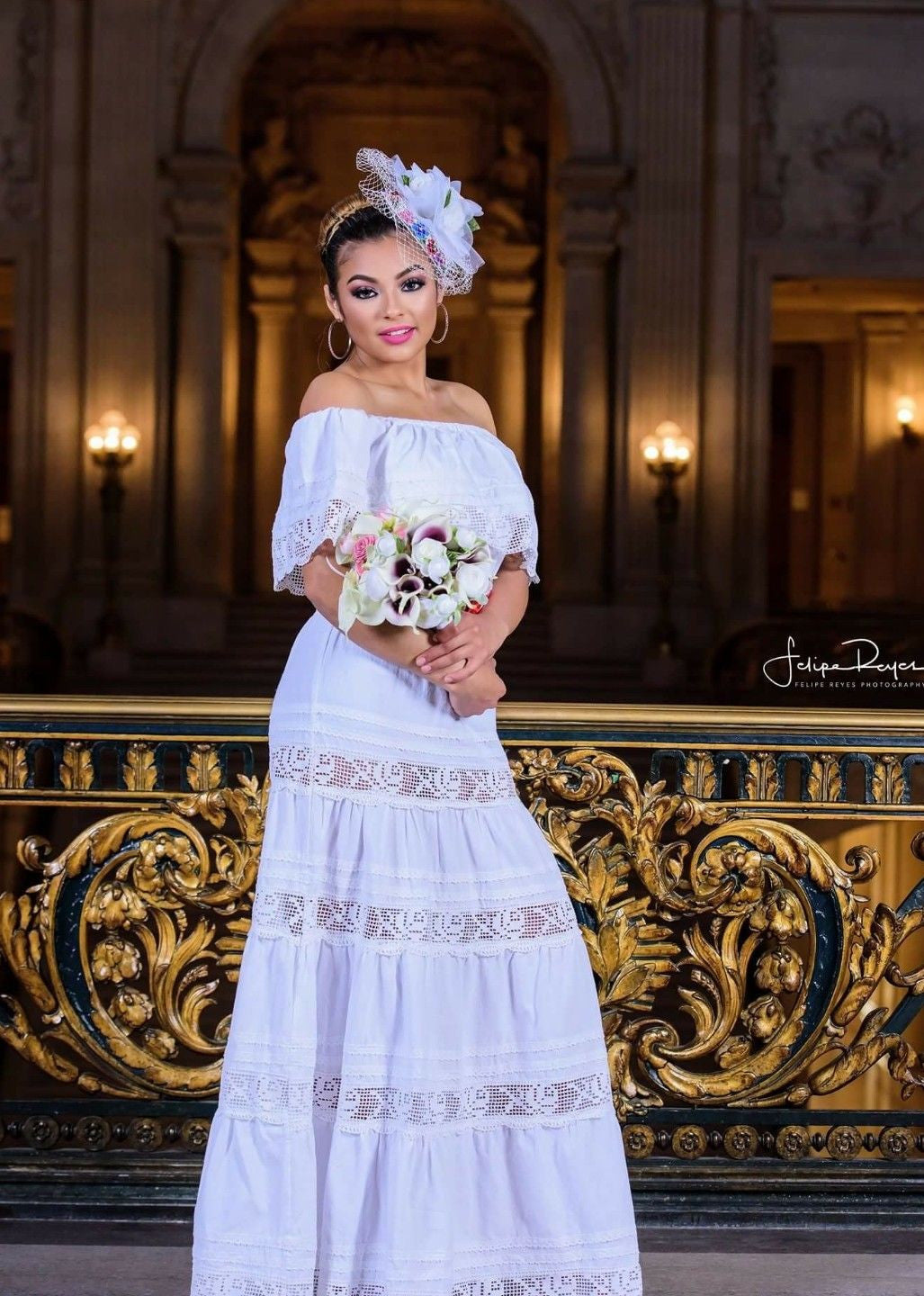 mexican embroidered wedding dress