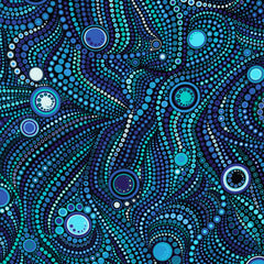 Robert Kaufman Effervescence Water Circles & Dots