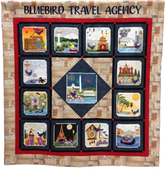 Blue Bird Travel Agency, Birdhouse Quilt