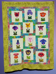 Bloomin Dog Quilt, dogs, animal quilts