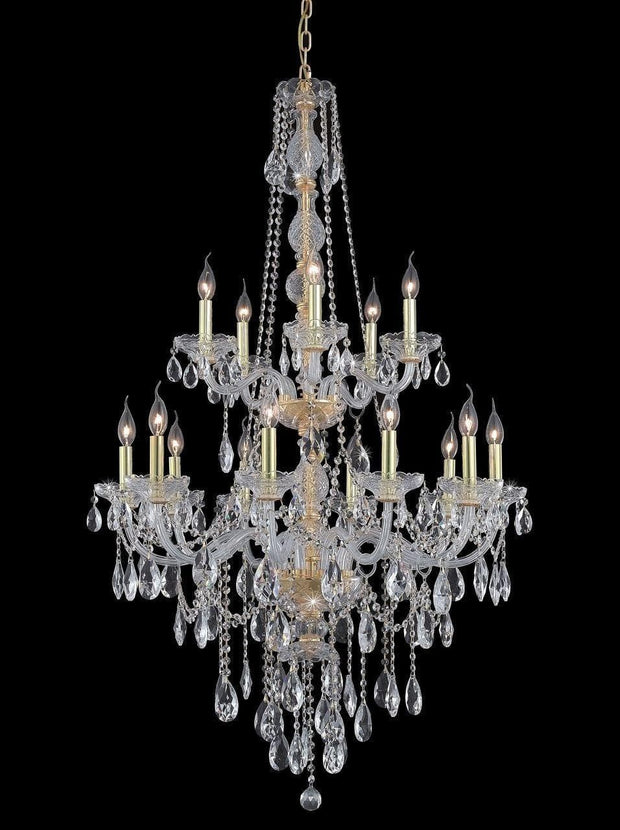 gold plated crystal chandelier