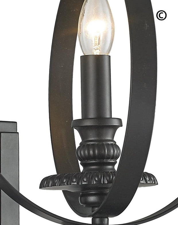 dark bronze wall sconce