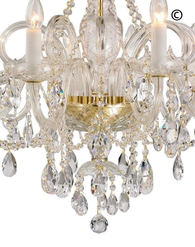 8 arm crystal chandelier