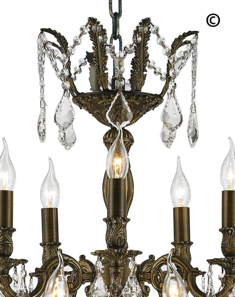 AMERICANA 15 Light Crystal Chandelier - Antique Bronze Style