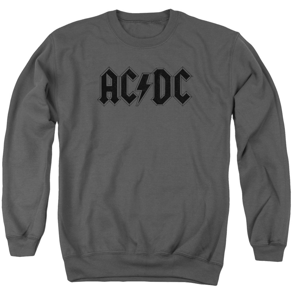 AC/DC Worn Logo - Men's Crewneck Sweatshirt