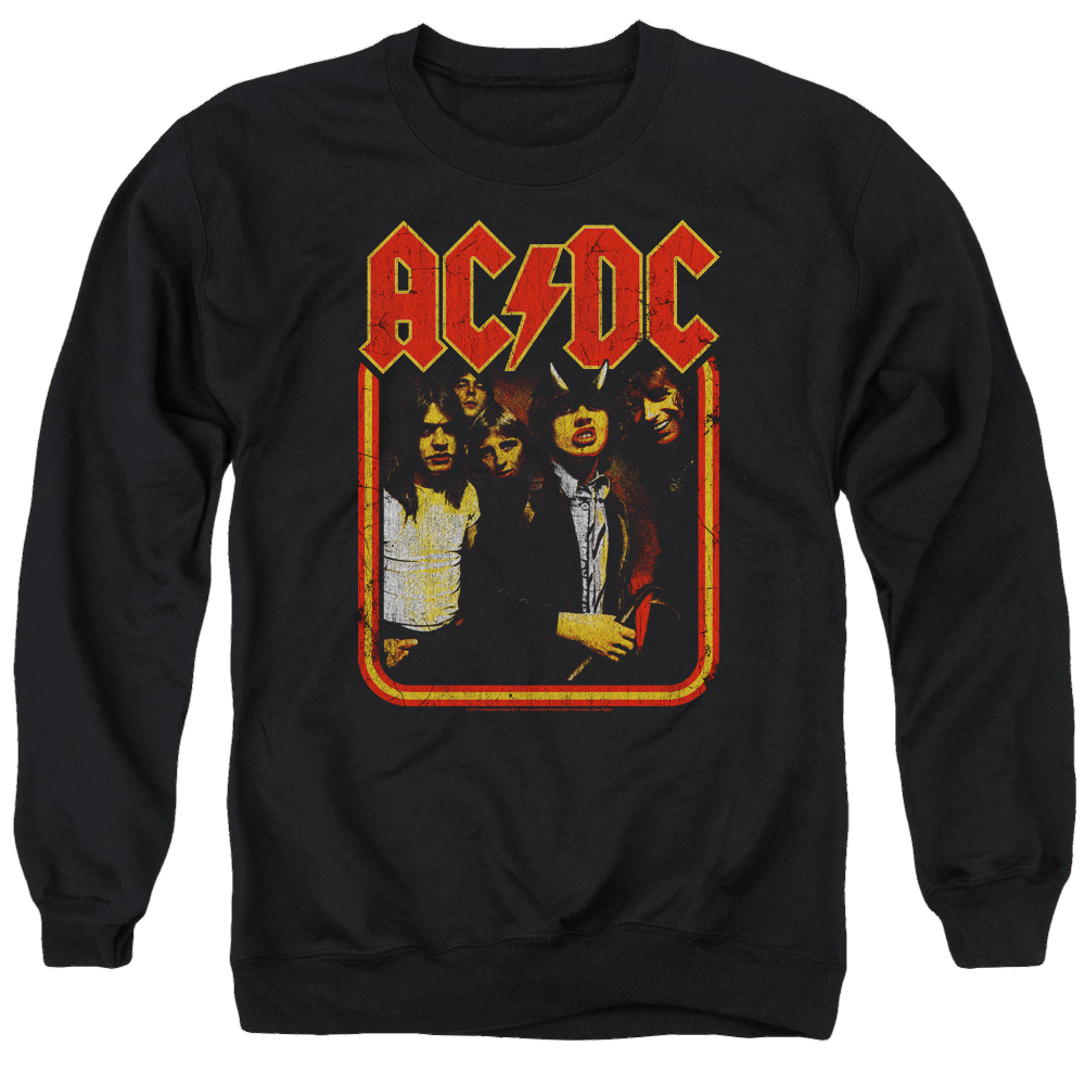 AC/DC Group Distressed - Men's Crewneck Sweatshirt