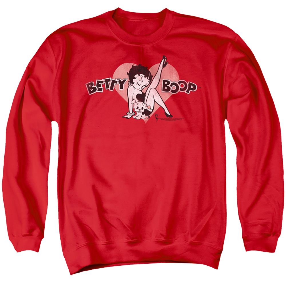 Betty Boop Vintage Cutie Pup - Men's Crewneck Sweatshirt