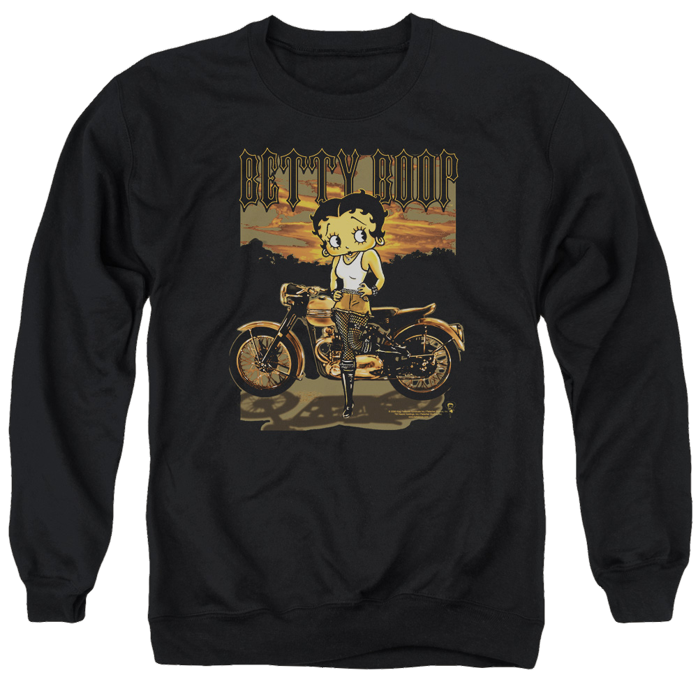 Betty Boop Rebel Rider - Men's Crewneck Sweatshirt