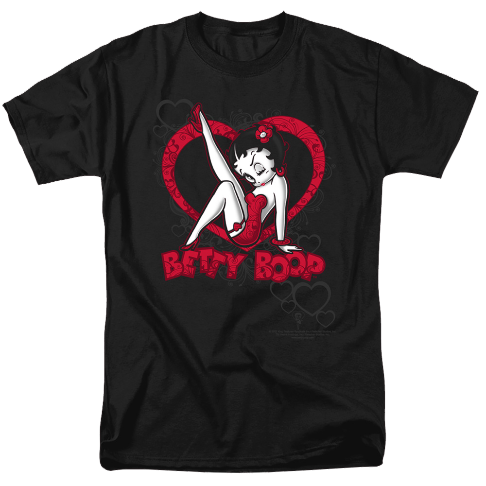 Betty Boop Scrolling Hearts - Men's Regular Fit T-Shirt