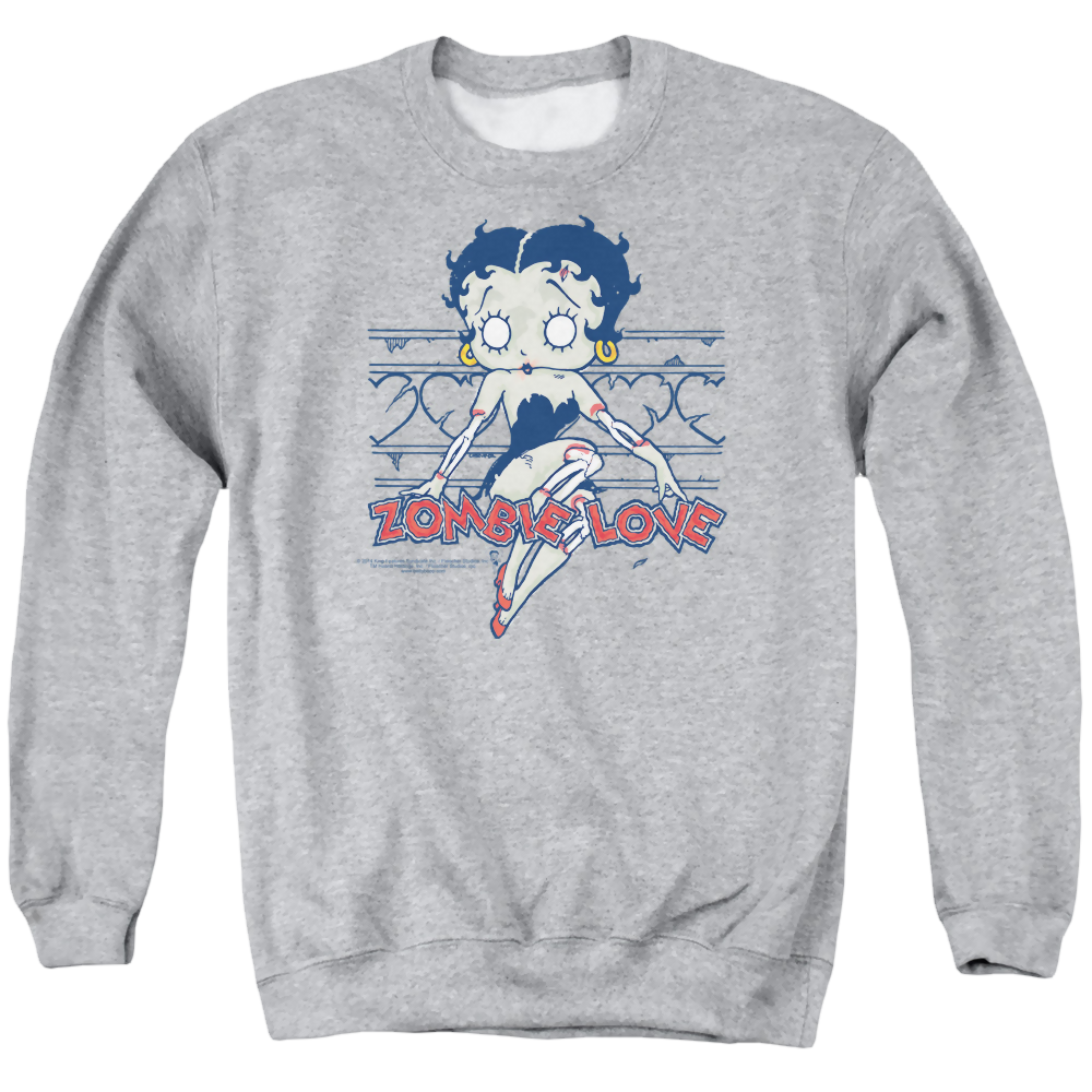 Betty Boop Zombie Pinup - Men's Crewneck Sweatshirt