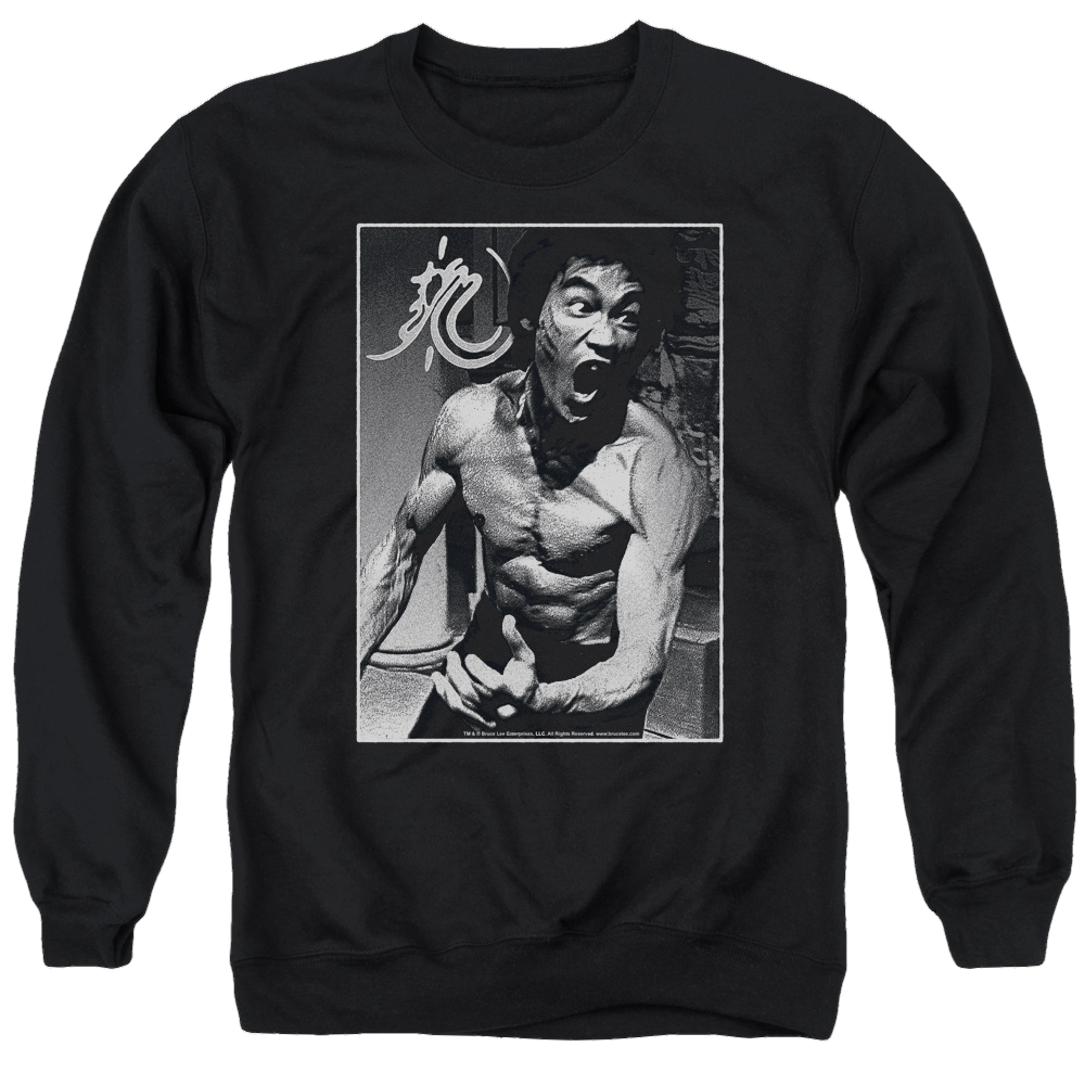 Bruce Lee Focused Rage - Men's Crewneck Sweatshirt