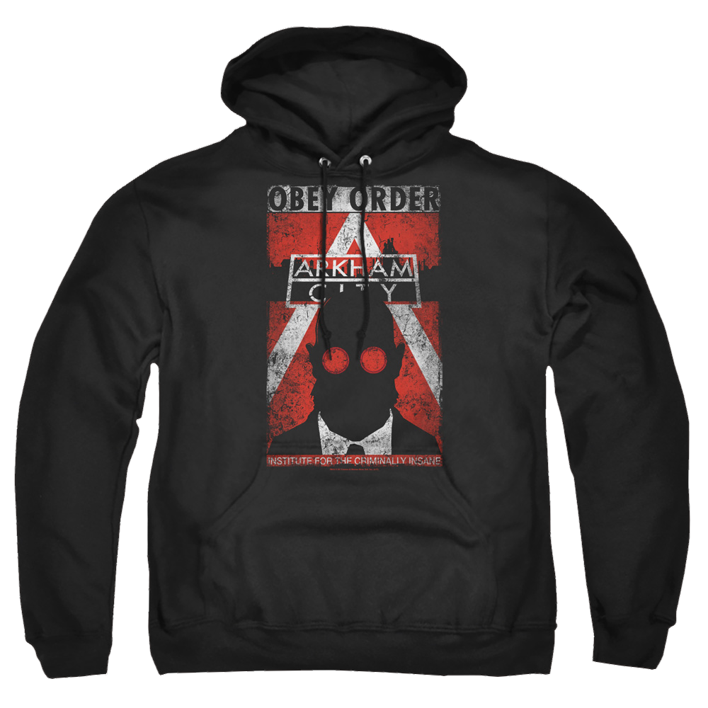 Batman - Arkham Obey Order Poster - Pullover Hoodie